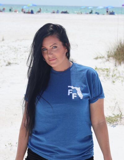 Free Florida T-Shirt-Front Beach Woman