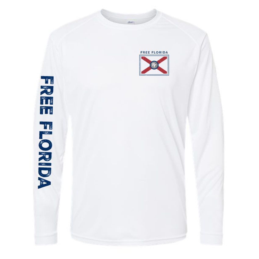 Unisex White Long Sleeve Shirt | Free Florida Apparel
